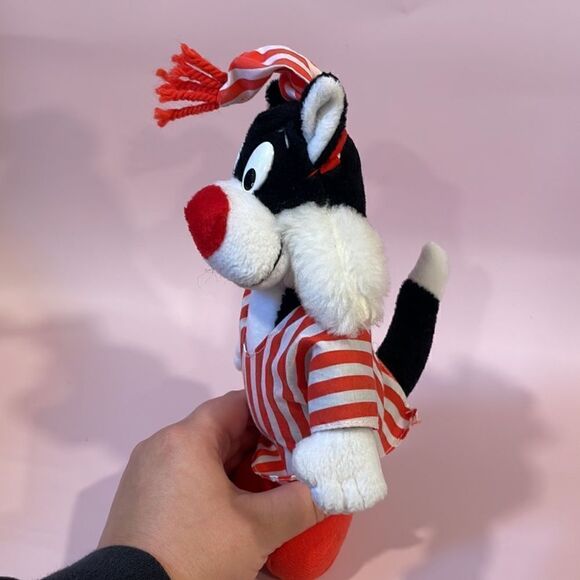 VINTAGE 1992 WARNER BROTHERS LOONEY TUNES 10 INCH SYLVESTER PLUSH Good Used Con… - Picture 6 of 8
